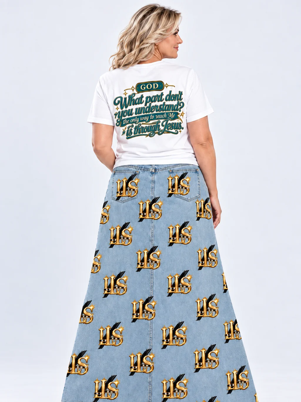 904 You & Me 2 — Through Jesus Teal Green Faith-Based Premium Unisex T-Shirt product image (6)