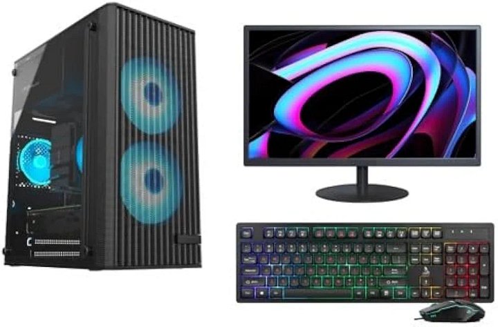 Gaming Desktop PC Core i5-2400, 16GB DDR3 RAM, 256GB SSD, Windows 11 with MS Office 2021, 19" Monitor, WiFi, Keyboard & Mouse Included product image (1)