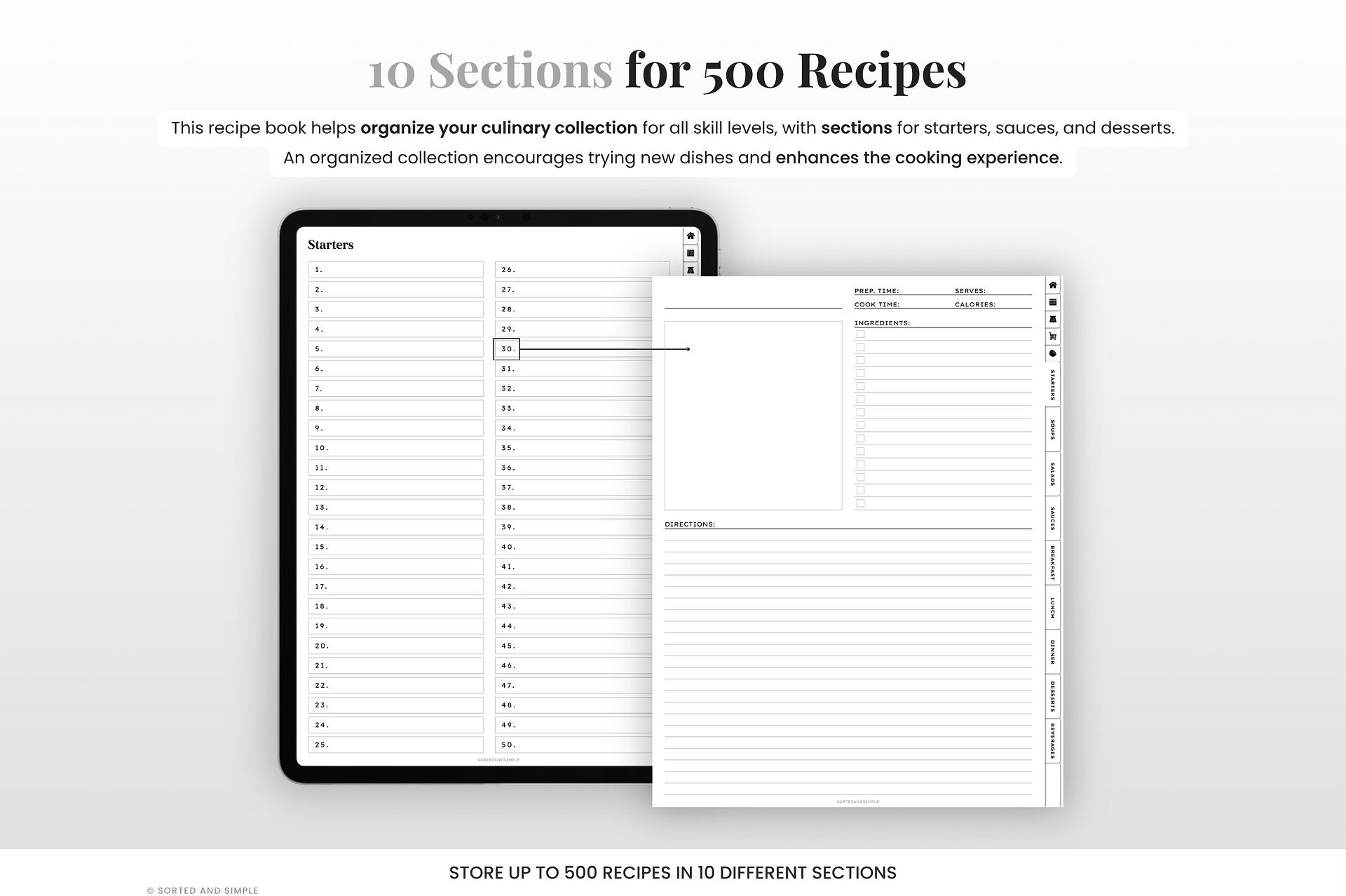 Digital Recipe Book - White product image (3)