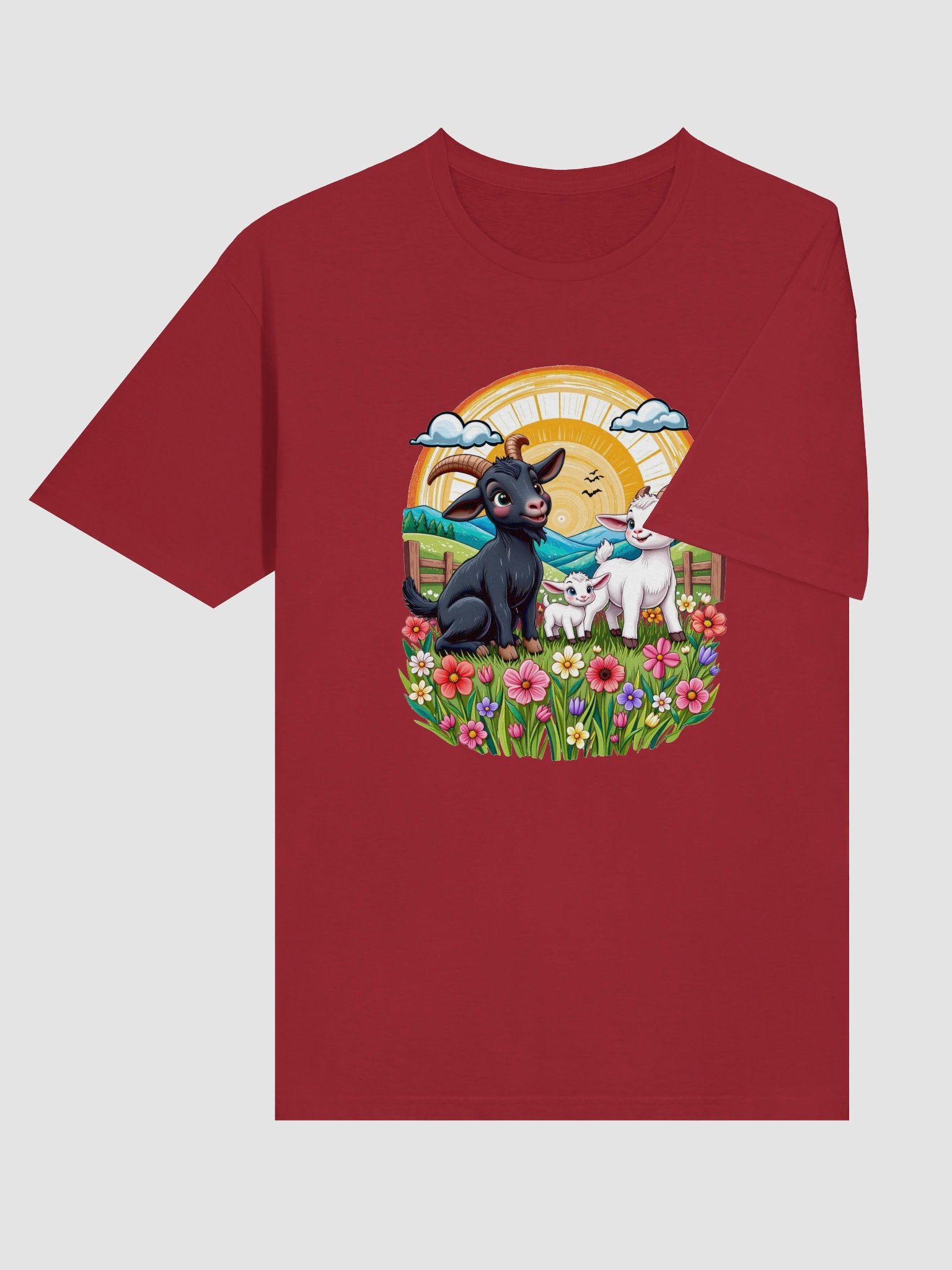 Pastoral Paradise Goat Trio T-Shirt product image (27)