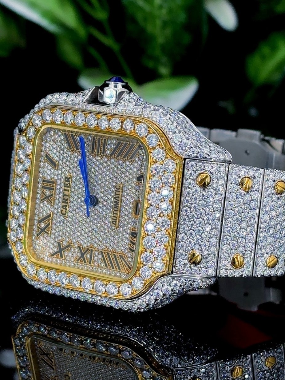 Krushnam's Gold White Dual-tone Cartier with Roman Letter product image (6)
