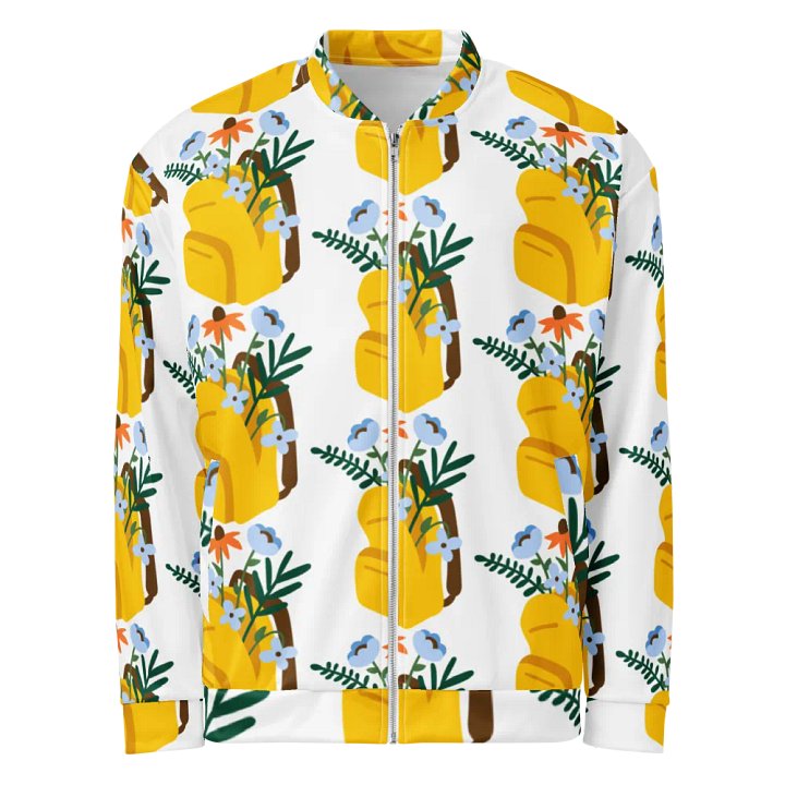Floral Bliss All-Over Print Bomber Jacket product image (2)