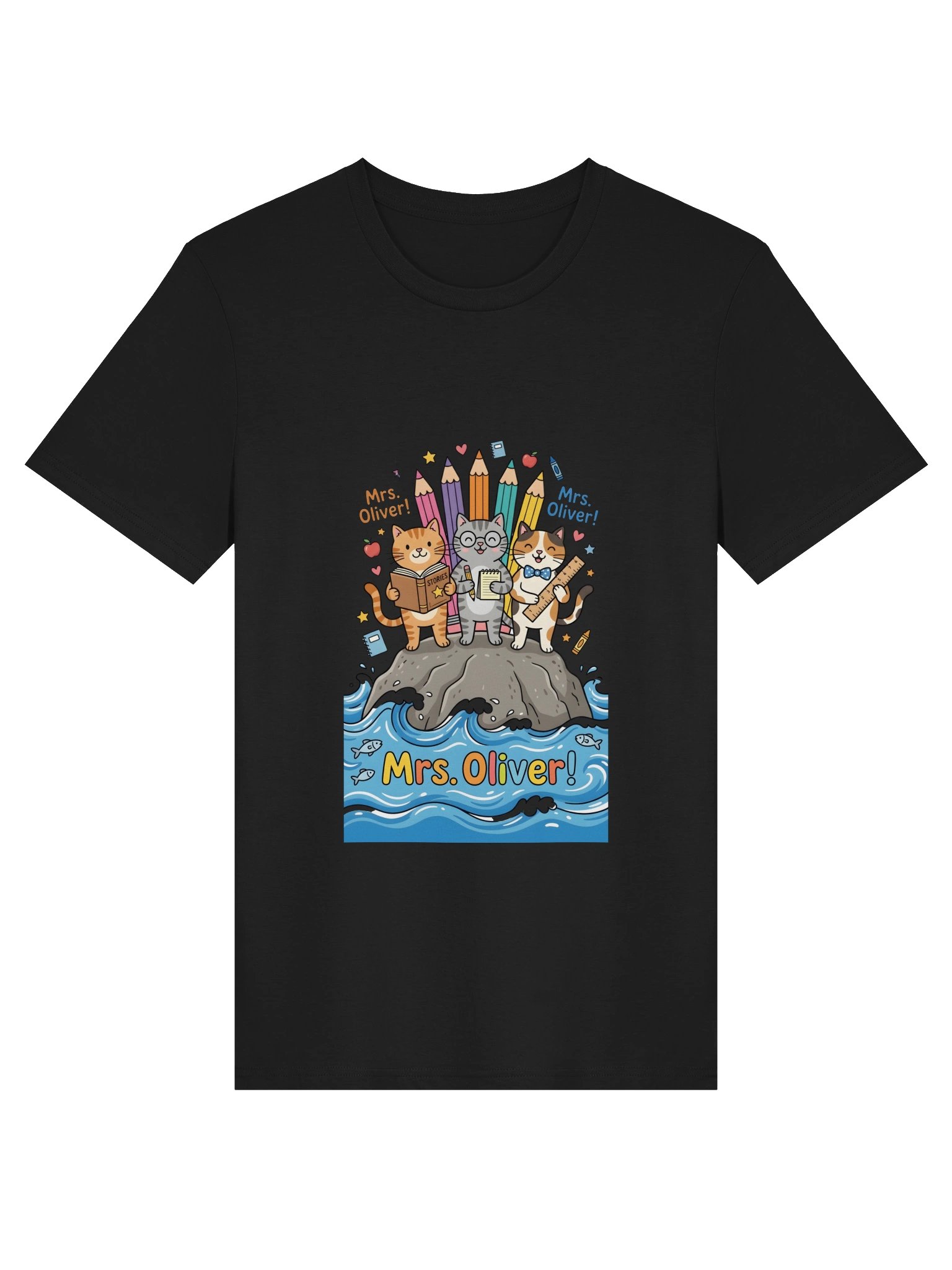 Personalized Cat Teacher Shirt | Cute Teacher T-Shirt | Back to School Gift | Custom Cat Graphic Tee product image (7)