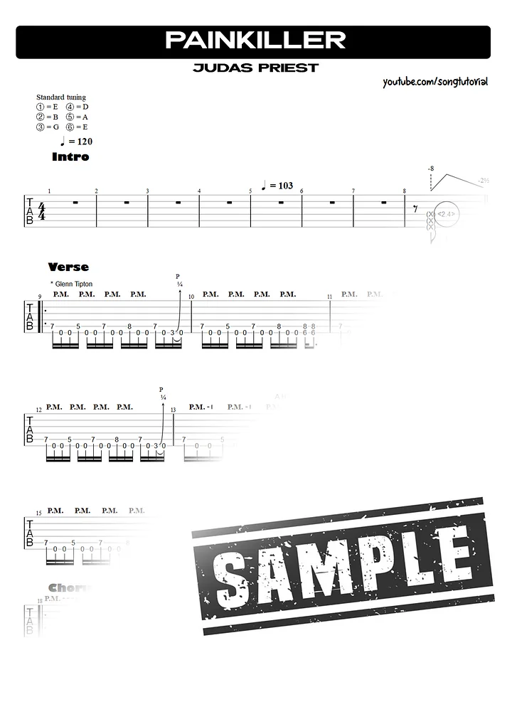 Painkiller | PDF Tab + Guitar Pro | Judas Priest product image (2)