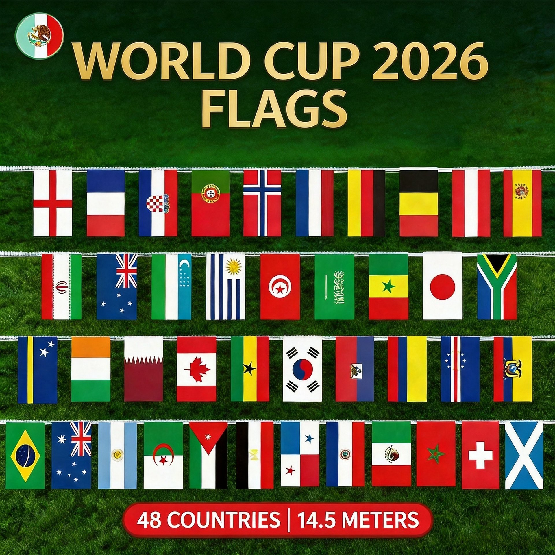 2026 World Cup Celebration Banner | 48 National Teams (14.5m) product image (1)