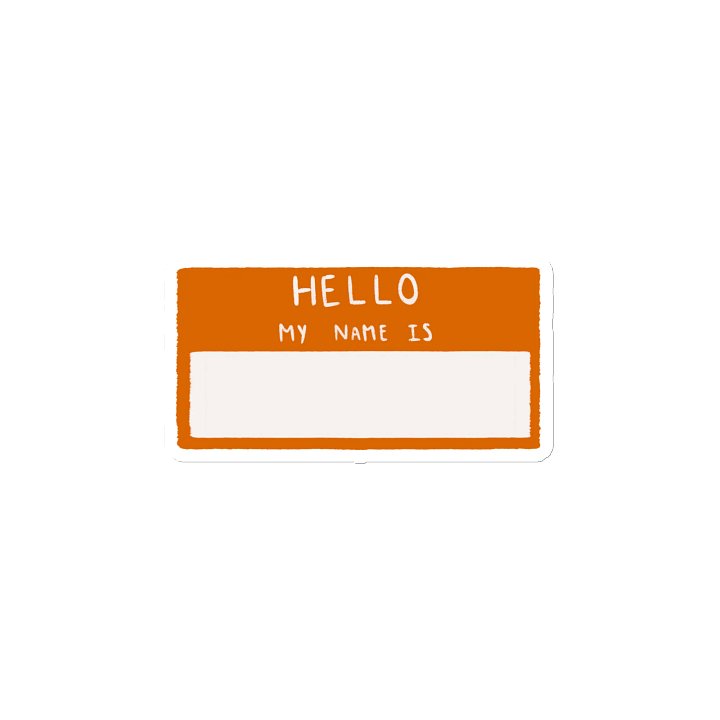 Name Tag Magnet: Orange Block product image (2)