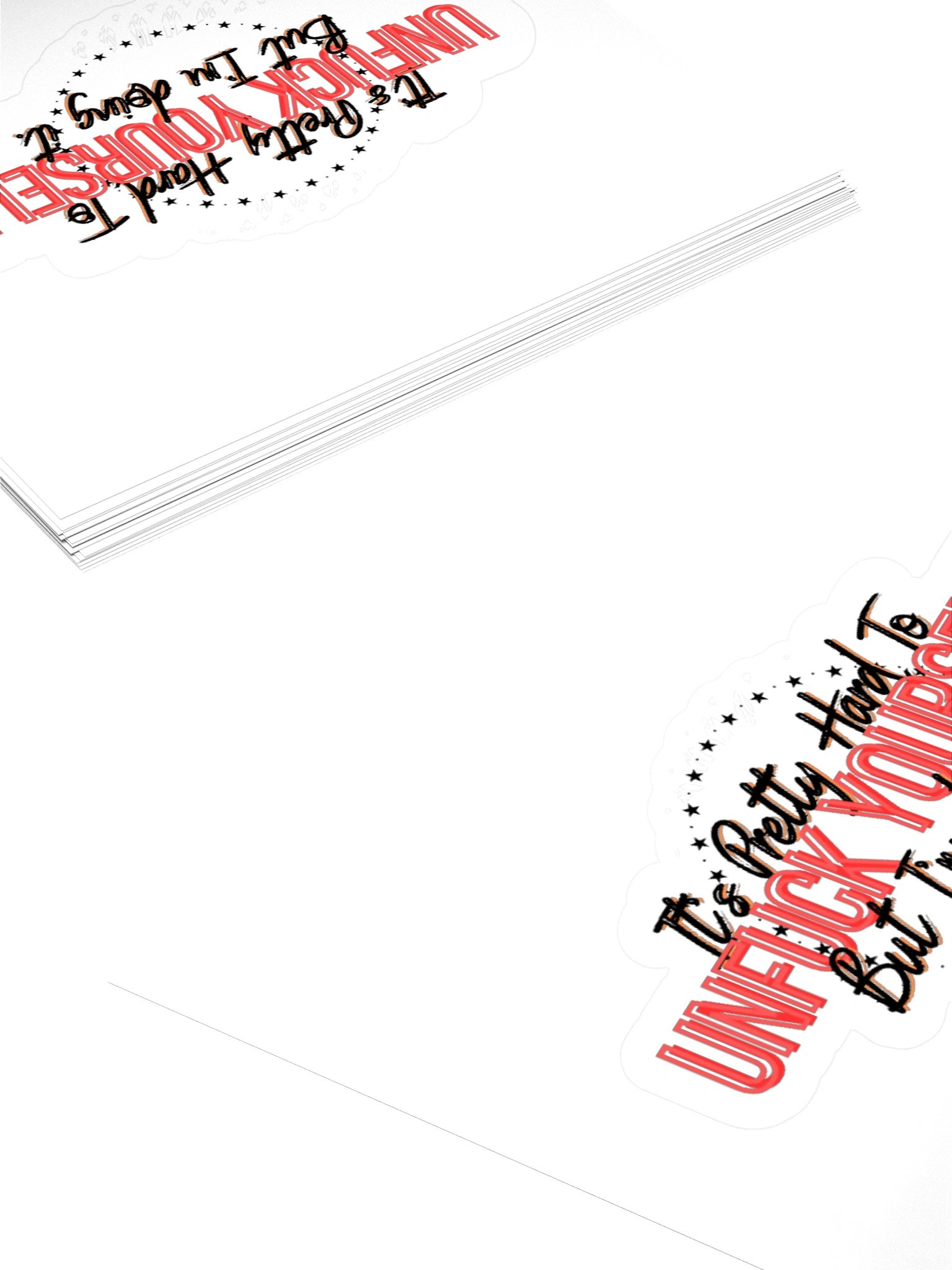 Unf*ck Yourself Kisscut Sticker product image (4)