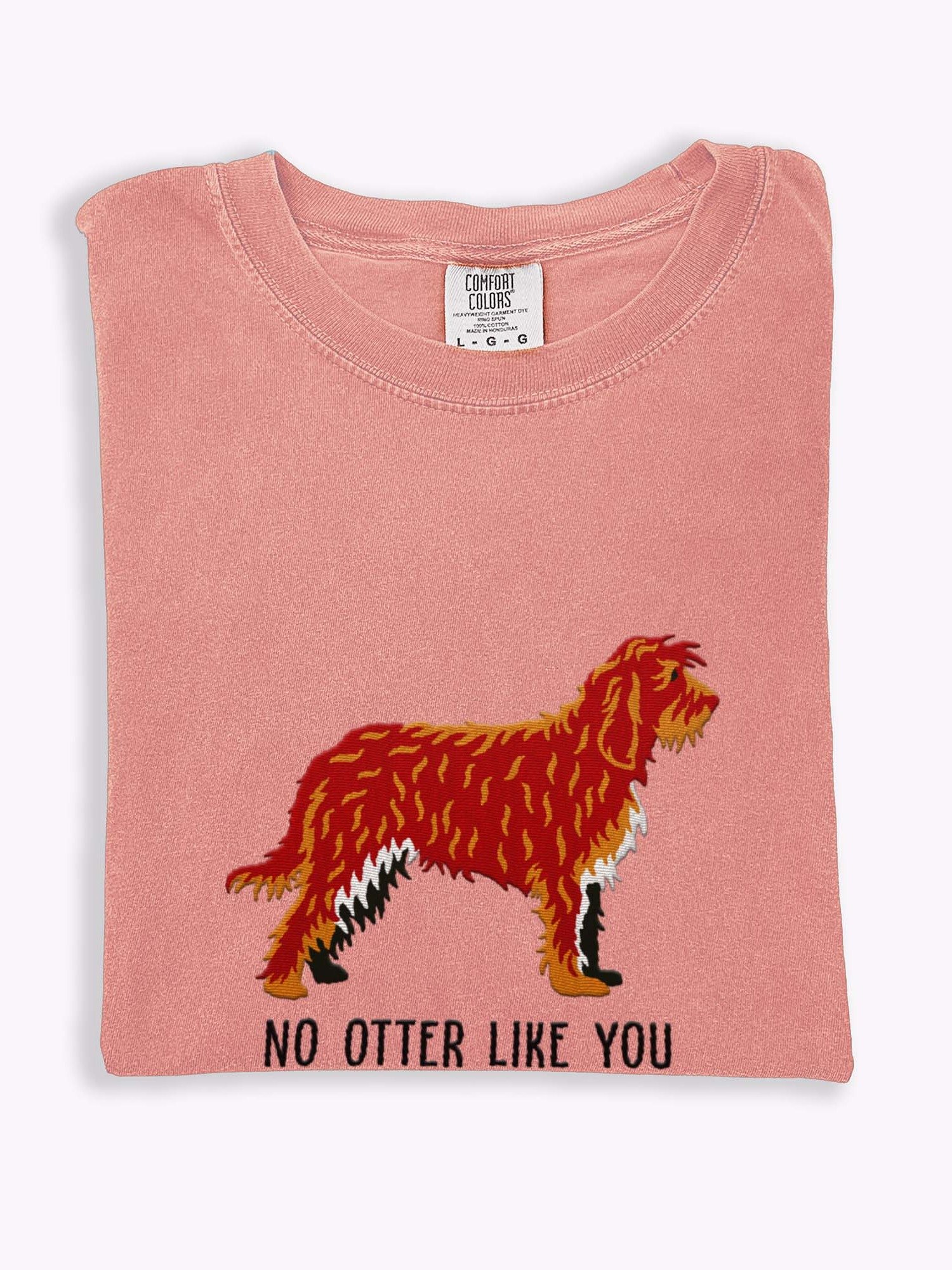 No Otter Like You T-Shirt(Embroidered) of an Otterhound(Chocolate) product image (1)