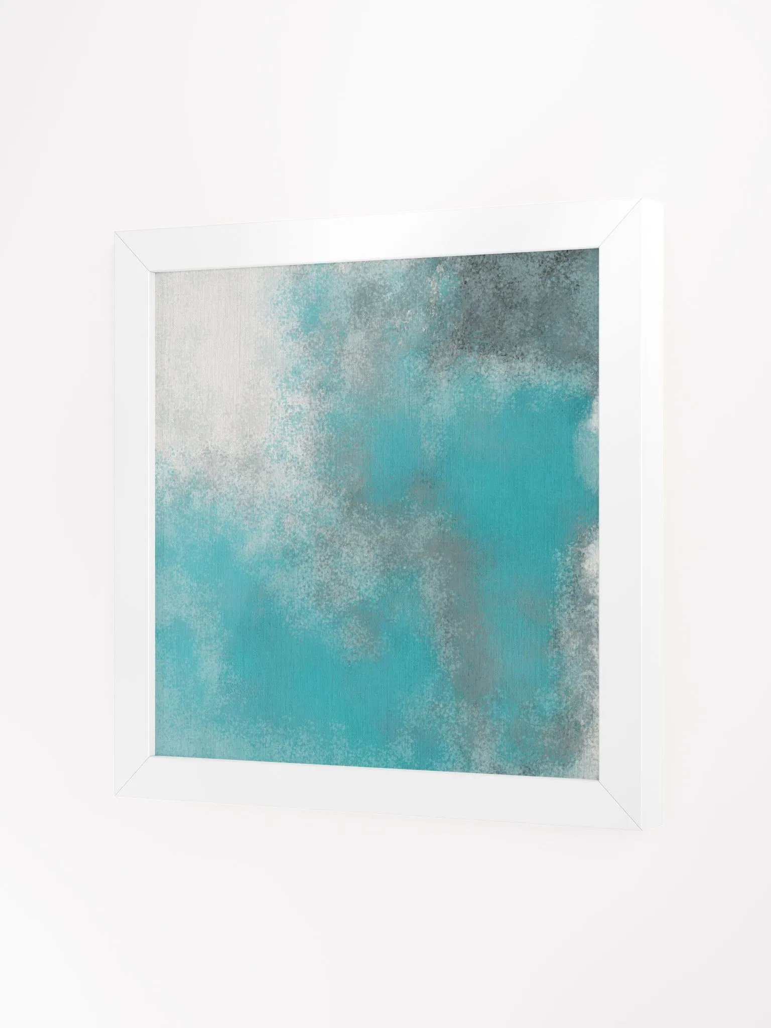 Wall Art Teal and Aqua Abstract Square Print product image (43)