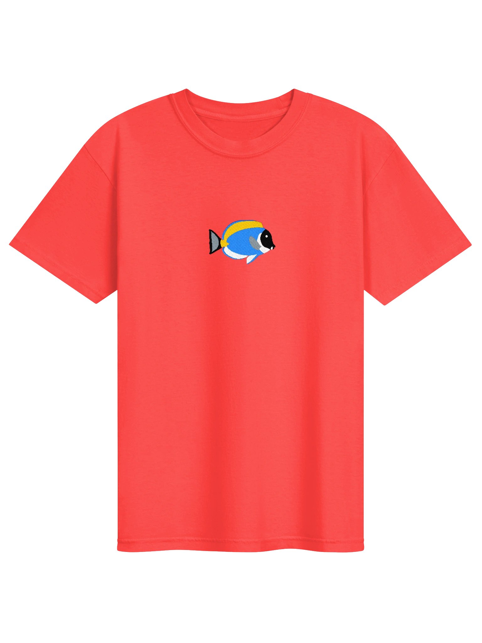 Powder Blue Tang Premium T-Shirt (Embroidered) for Reef and Marine Aquarium Lovers product image (5)