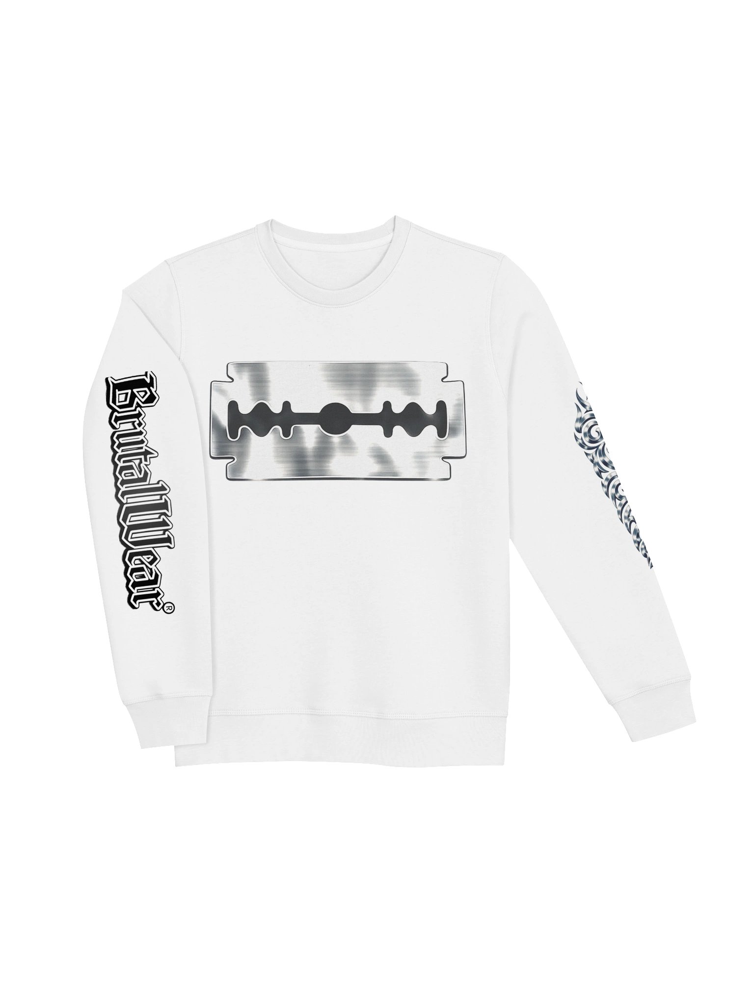 BWEAR BRE UNISEX BLK BW GOTHIC FONT SWEATER product image (13)