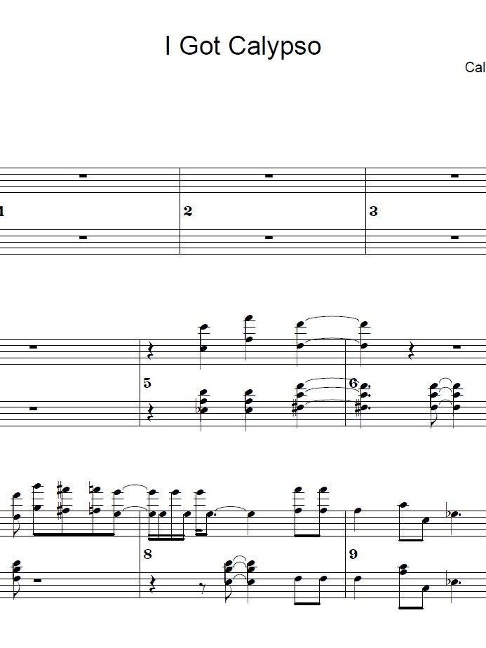 I Got Calypso - Piano sheet music product image (1)