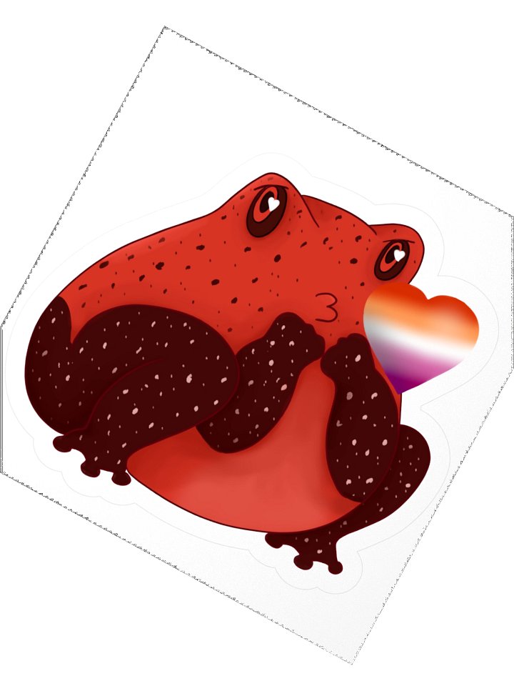 Lesbian Pride Frog Kiss product image (4)