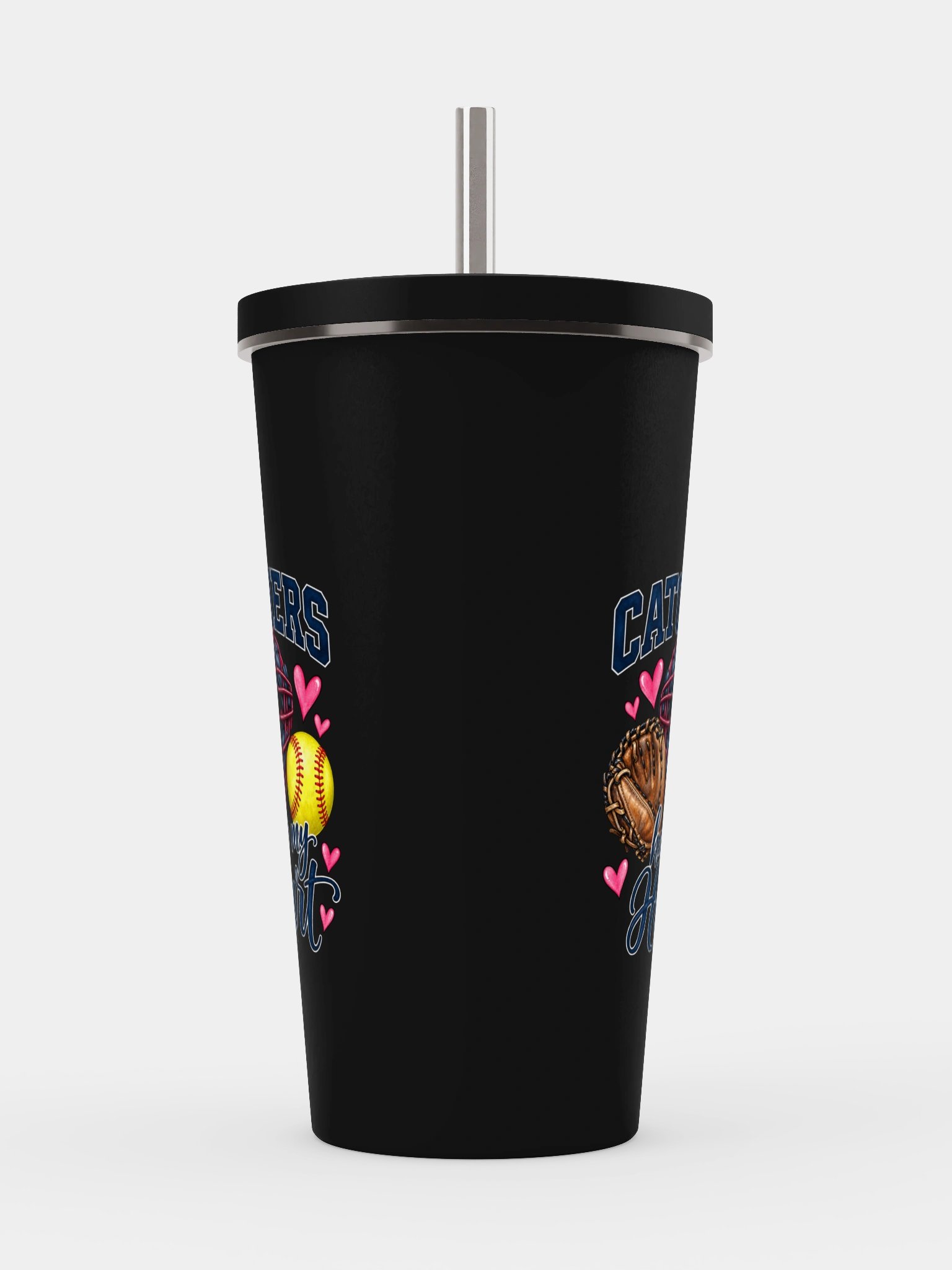 Catchers Have My Heart Tumbler | Softball Mom Cup product image (1)