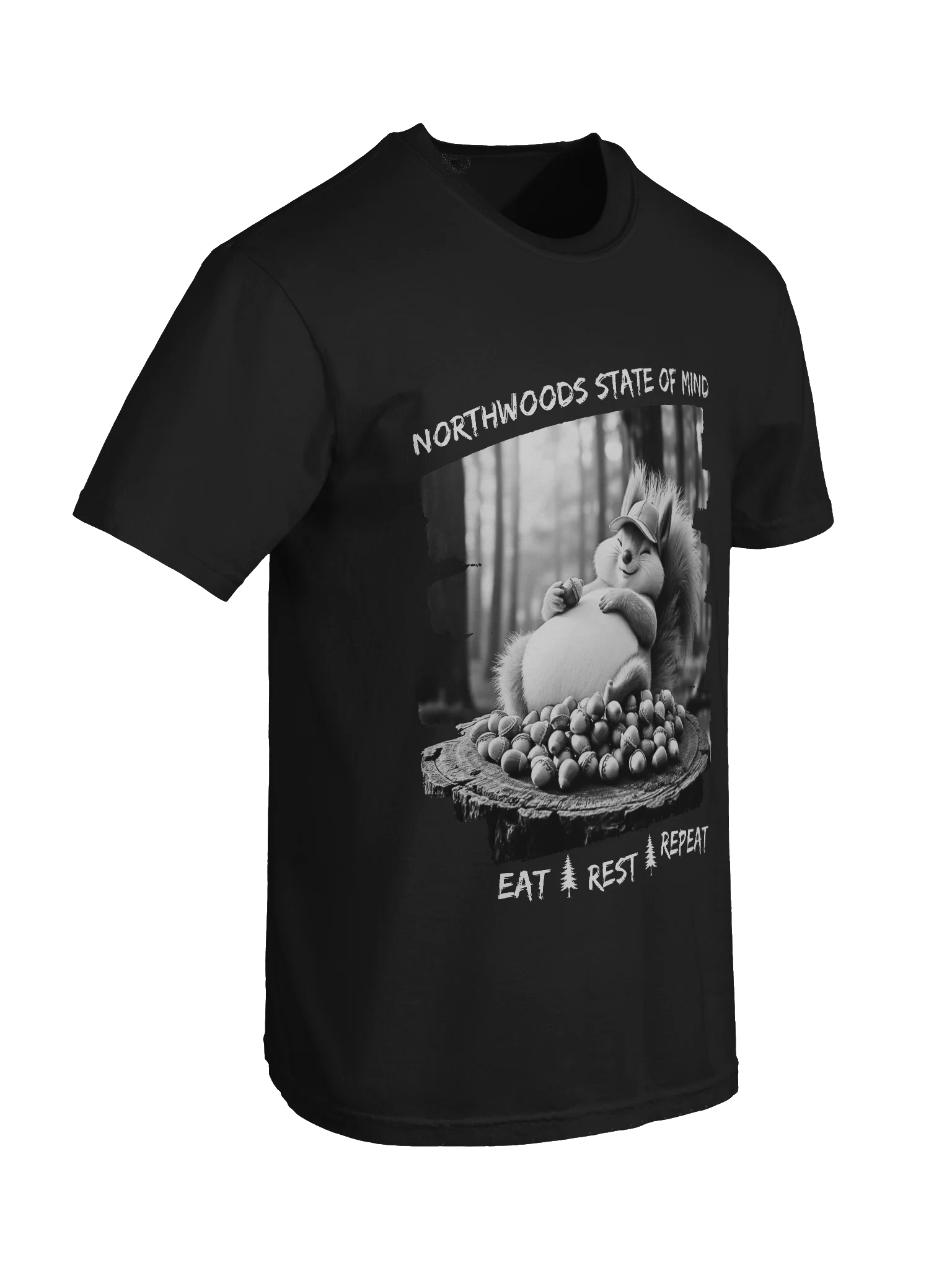 Northwoods State of Mind – Eat Rest Repeat Squirrel Shirt product image (6)