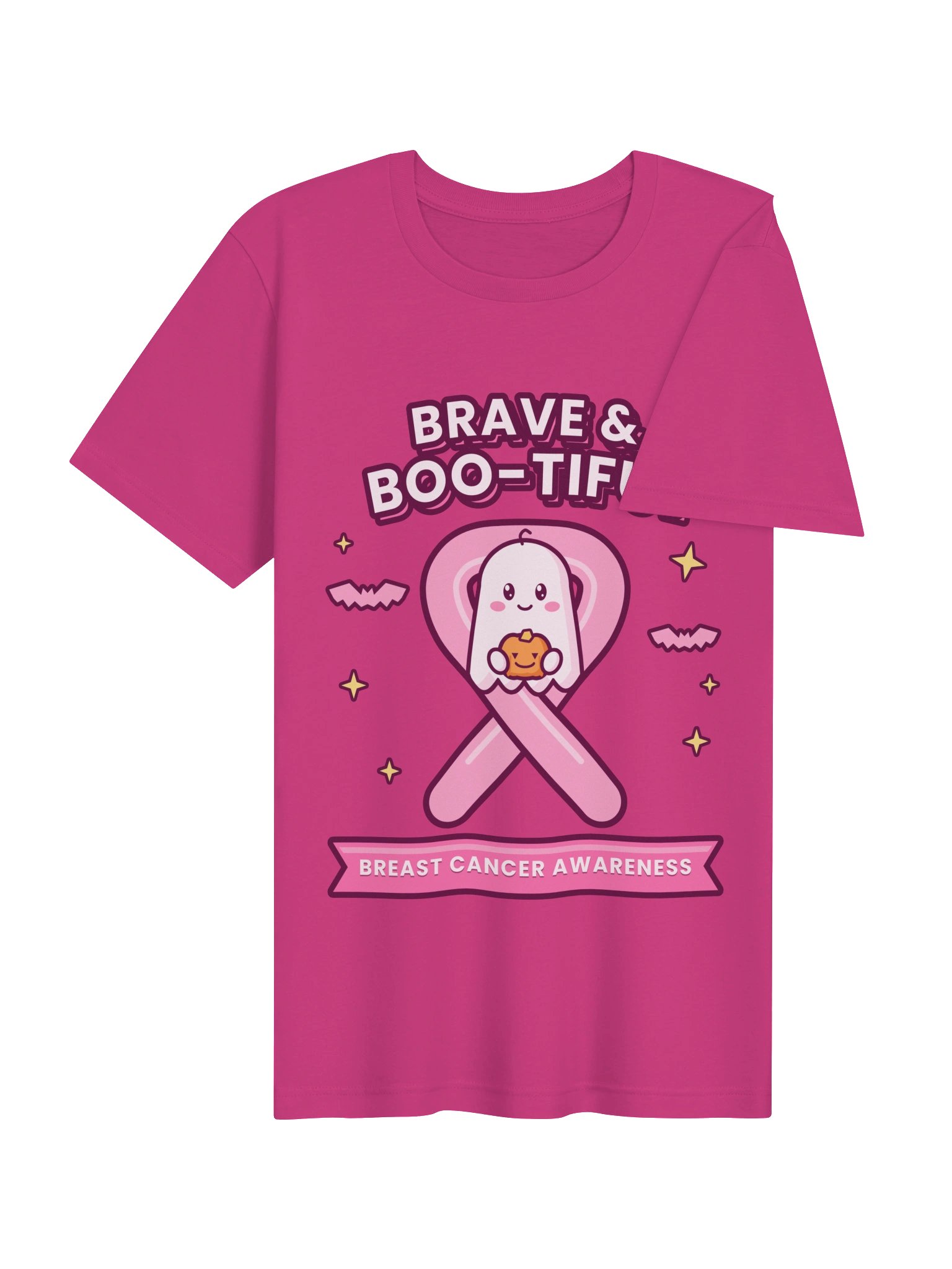 Brave & Boo-tiful Pink Ribbon Tee Breast Cancer Awareness Shirt product image (6)