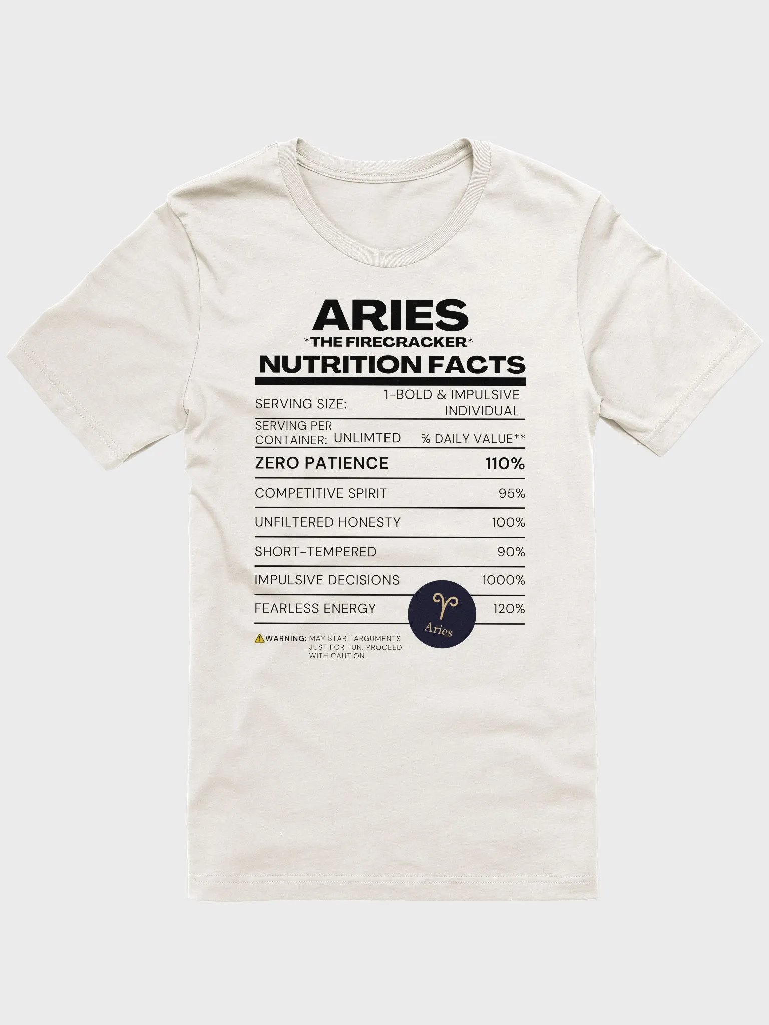 Golden Aries Zodiac T-Shirt product image (2)
