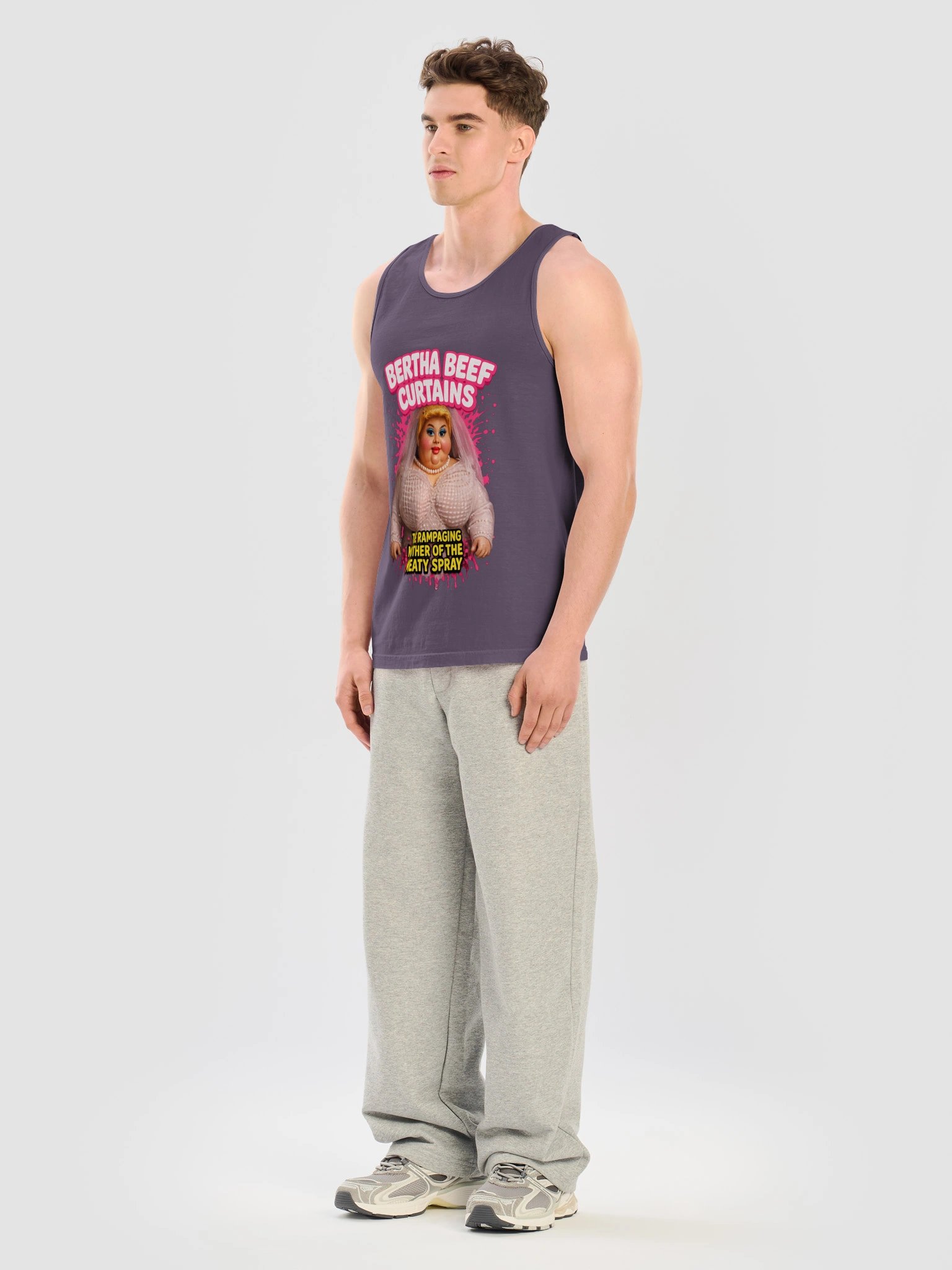 666 Toys | Bertha Beef Curtains | The Rampaging Mother Of The Meaty Spray | Comfort Colors Unisex Garment-Dyed Tank Top product image (3)