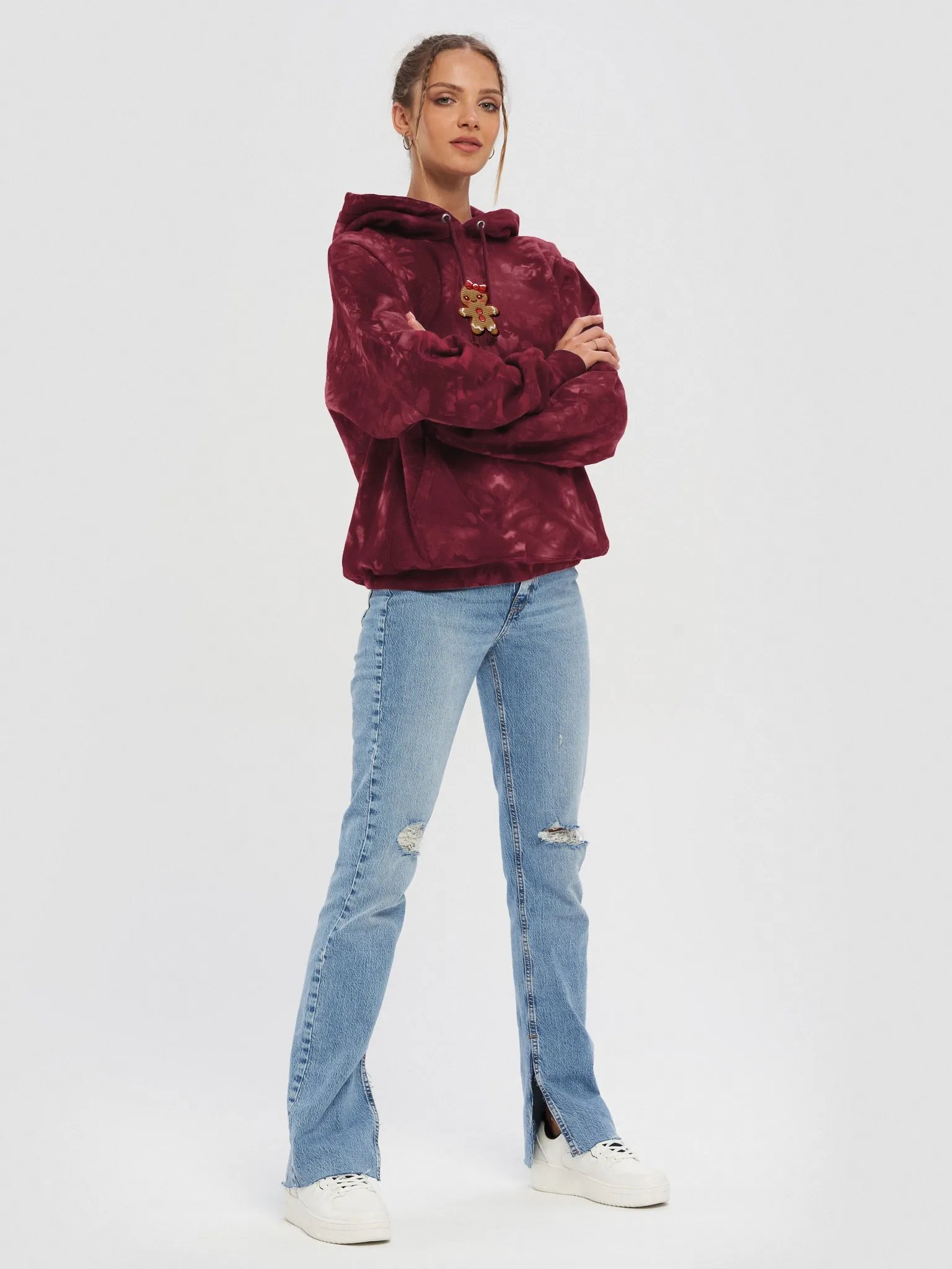 Gingerbread Girl Embroidered Champion Tie-Dye Hoodie product image (8)