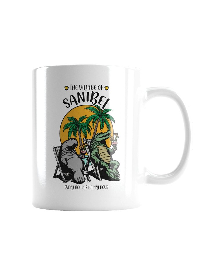 The Village of Sanibel TV Florida USA Fun Manatee Alligator Design Coffee Mug product image (5)