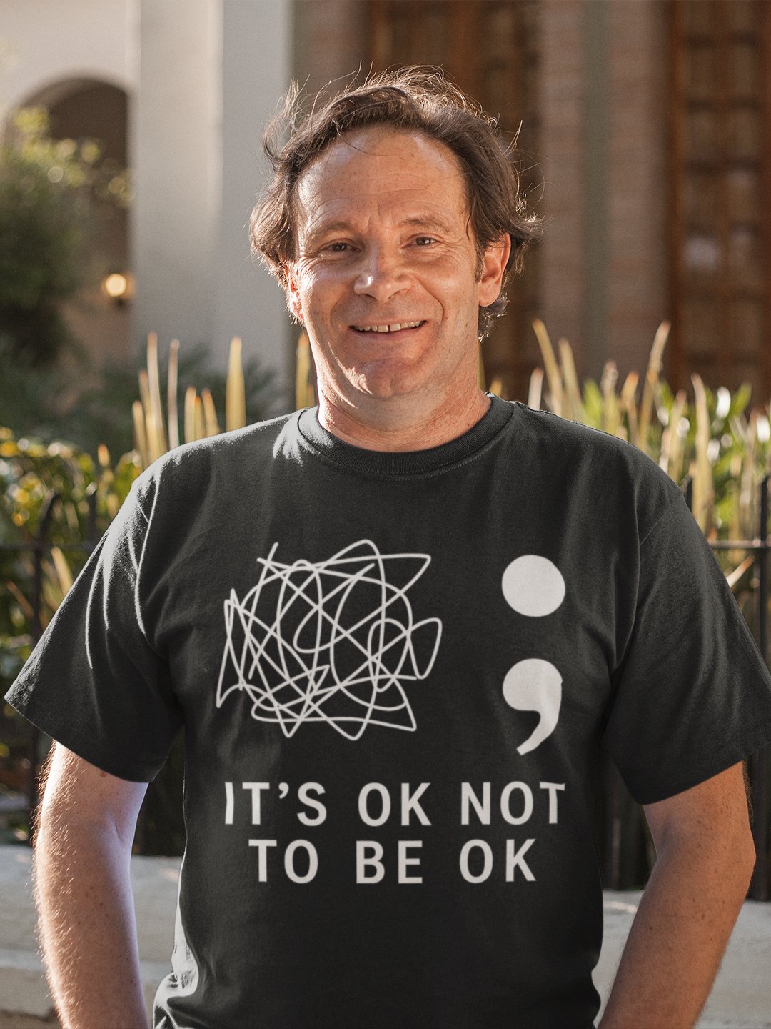 It’s OK Not To Be OK – Semicolon Unisex T-Shirt product image (1)