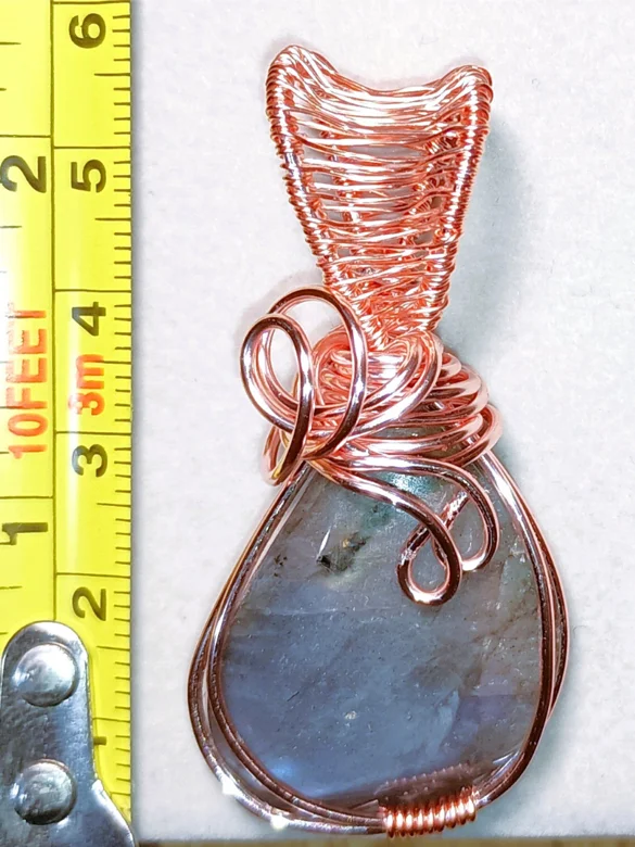 Personal Power Amulet | Hand-Wrapped, Labradorite Pendant | "Purple Majesty" product image (4)
