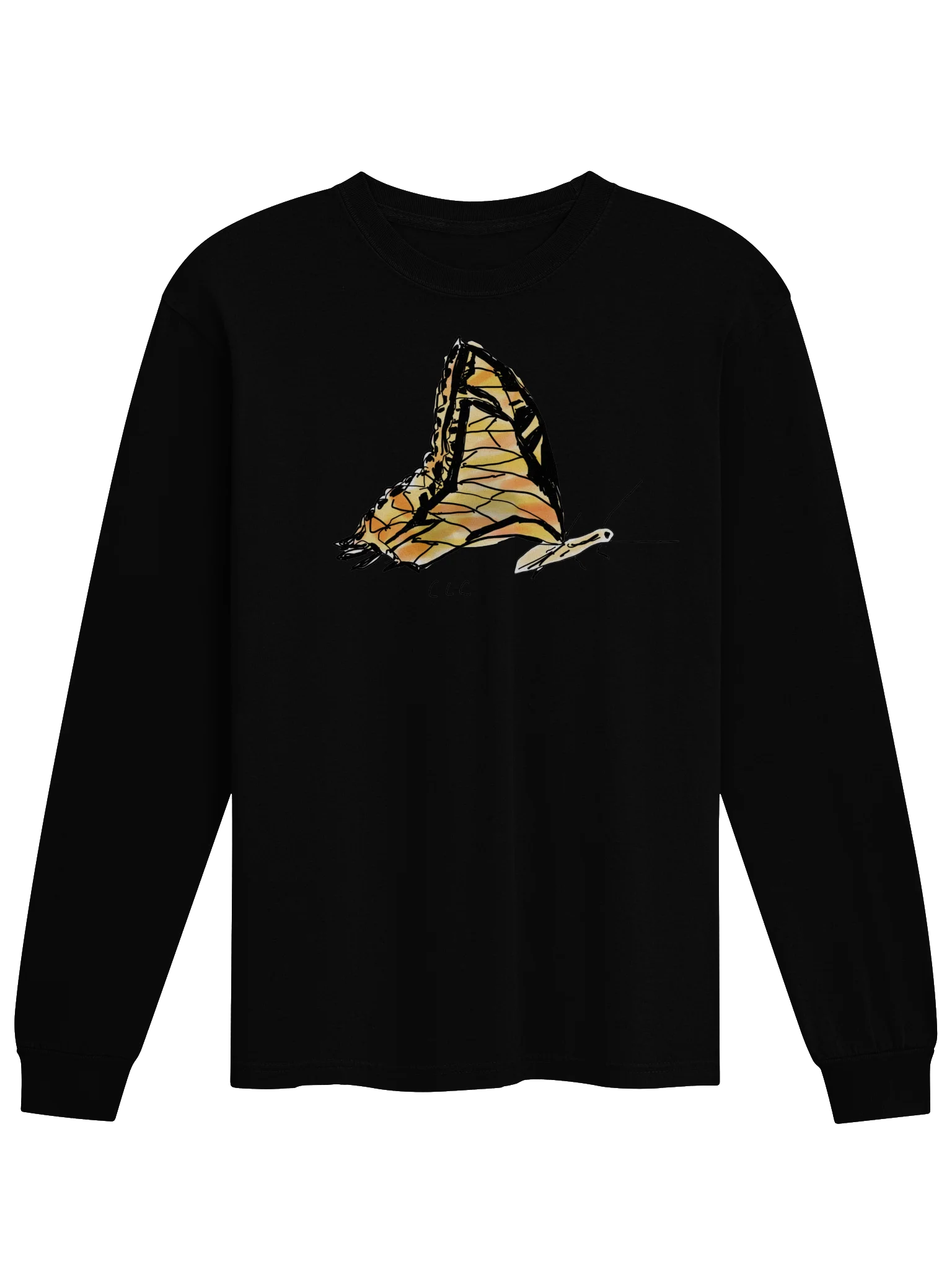Butterfly long sleeve tee product image (1)