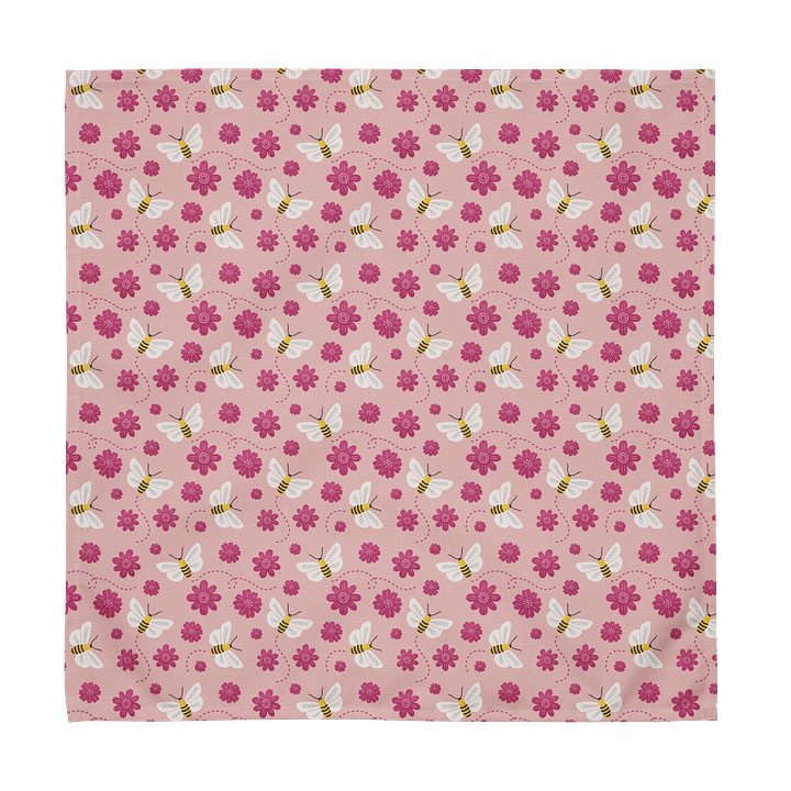Little Pink Bees Cloth Napkin Set (4) product image (1)