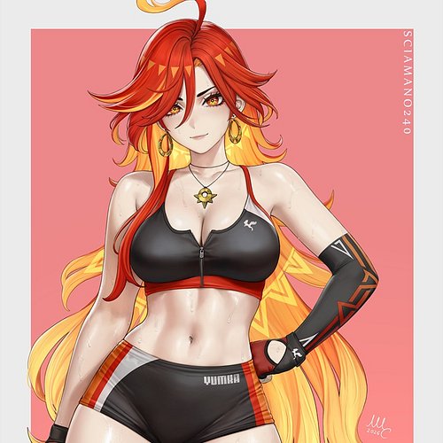 Keeping my gym series alive! Mavuika from Genshin Impact, gym version. Xilonen next?
.
#art #fanart #anime #genshinimpact #ma...