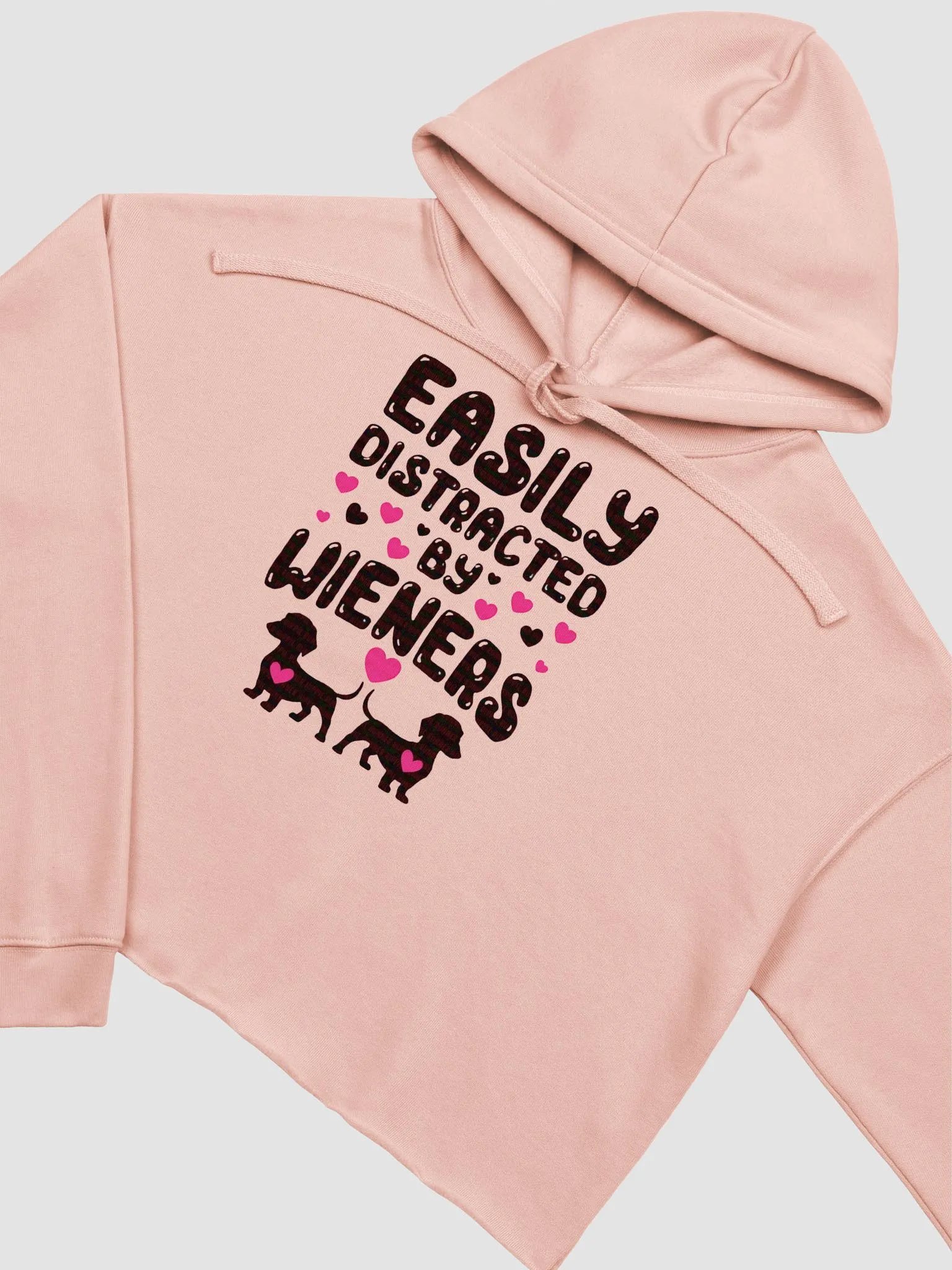 Wiener Whimsy: A Tail-Wagging Distraction Crop Hoodie product image (1)