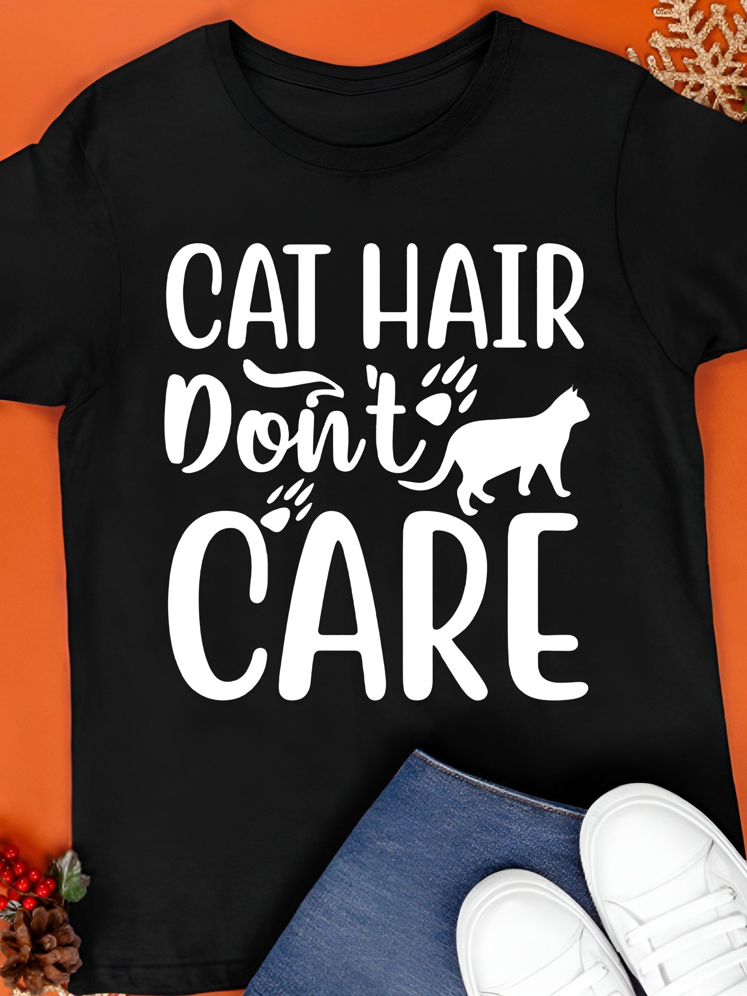 Cat Hair Don’t Care Shirt product image (1)
