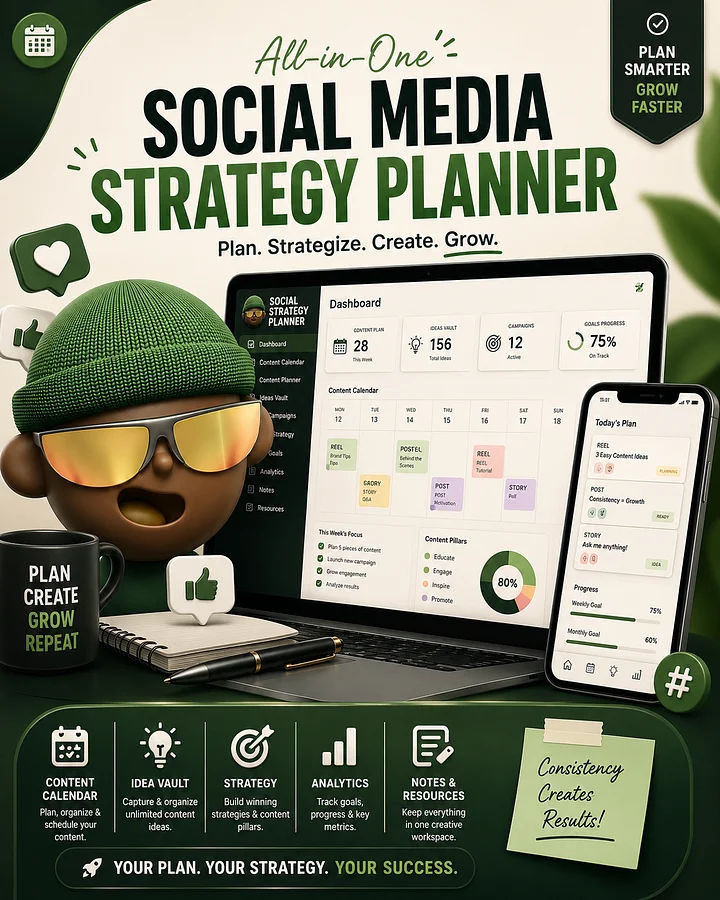 Social Media Content & Strategy Planner product image (1)