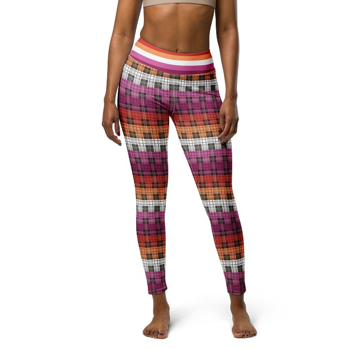 Lesbian Pride Plaid Leggings product image (1)