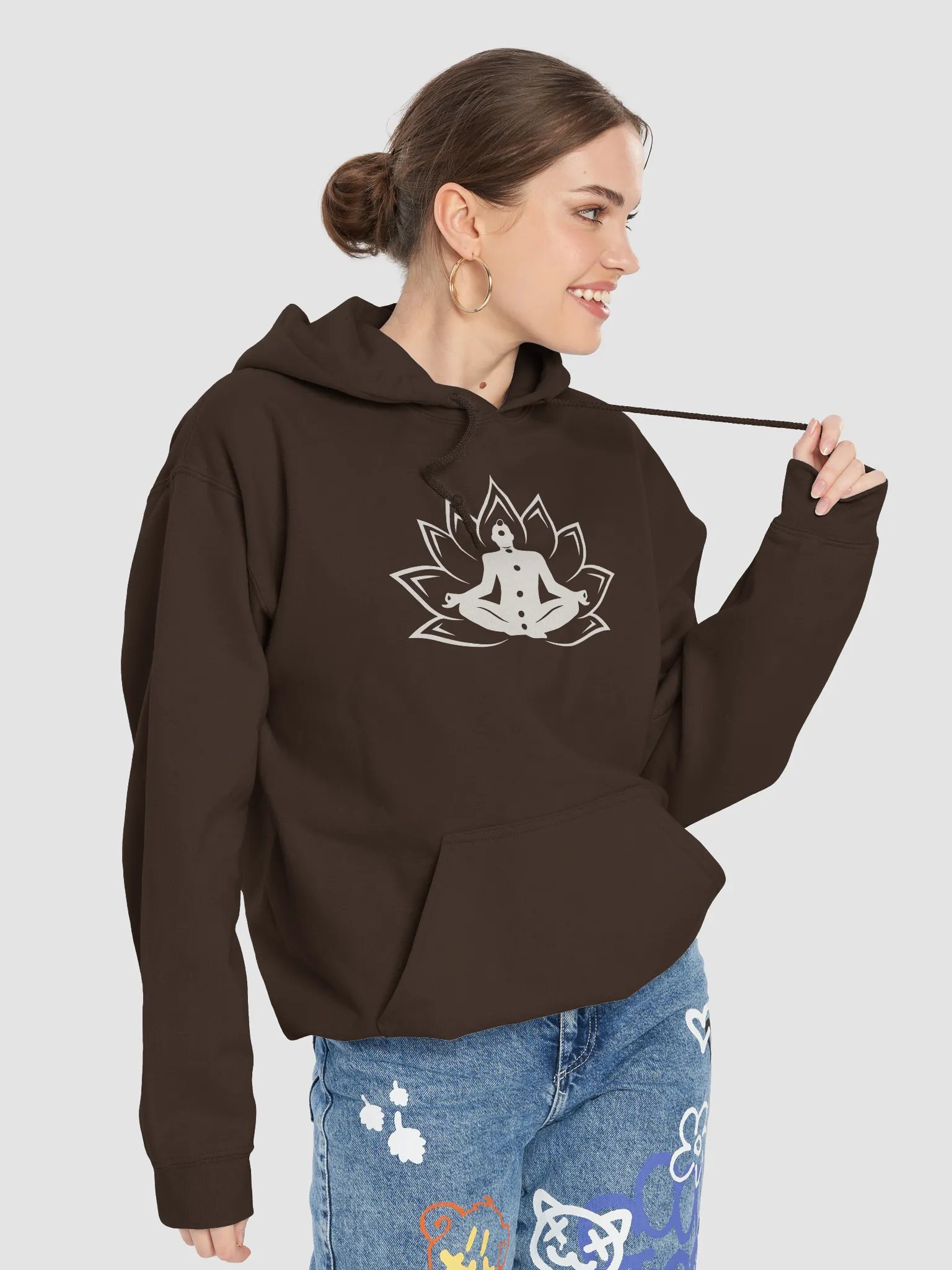 Meditative Lotus Hoodie - Zen Comfort Wear product image (39)
