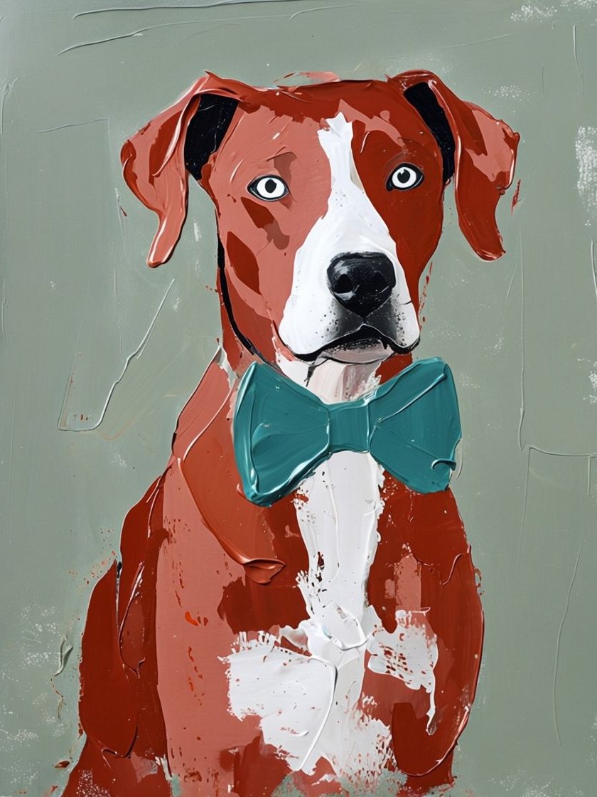 Dapper Dog in Bow Tie Poster product image (1)