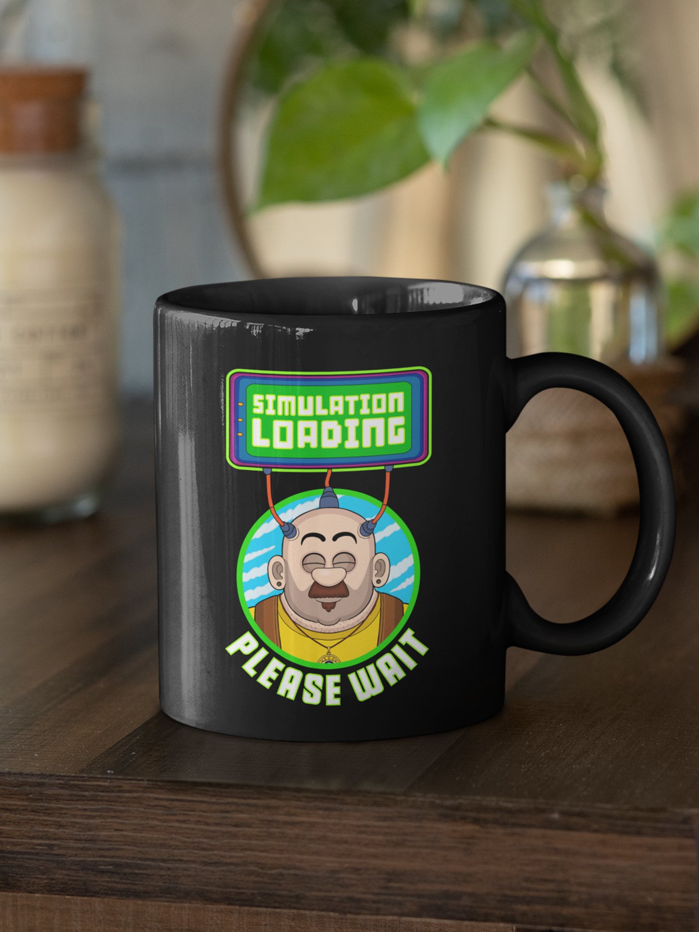 Simulation Loading - Black Glossy Mug product image (8)