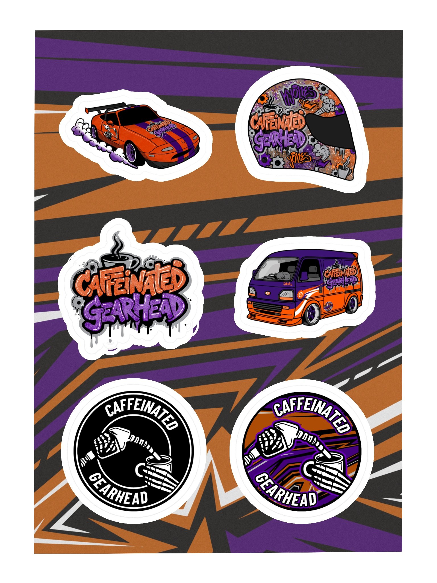 Caffeinated Gearhead Sticker Pack product image (3)