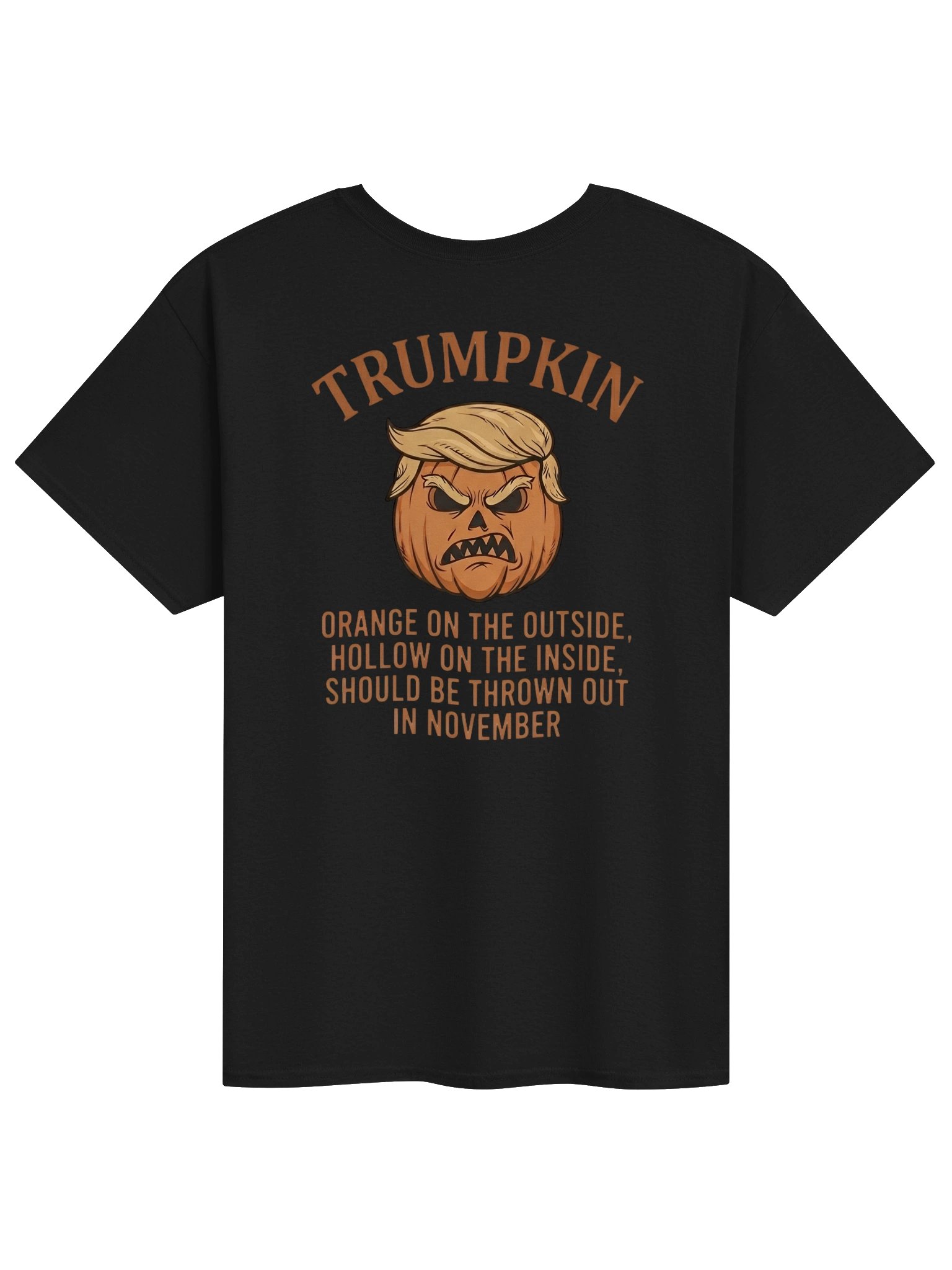 Trumpkin Funny Halloween T-Shirt - Political Sarcasm Pumpkin Unisex Tee product image (1)