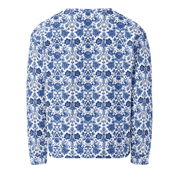 Blue Floral Porcelain Sweatshirt product image (2)