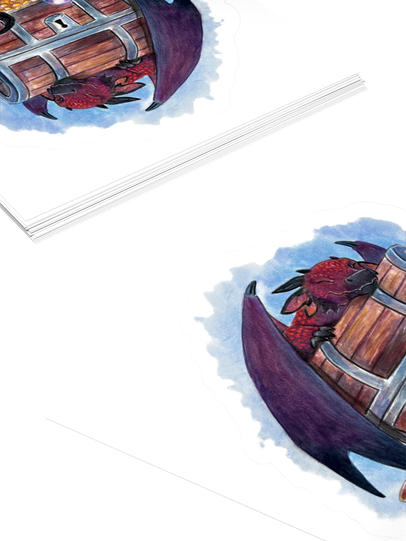 Dragon With A Treasure Hoard Sticker product image (3)