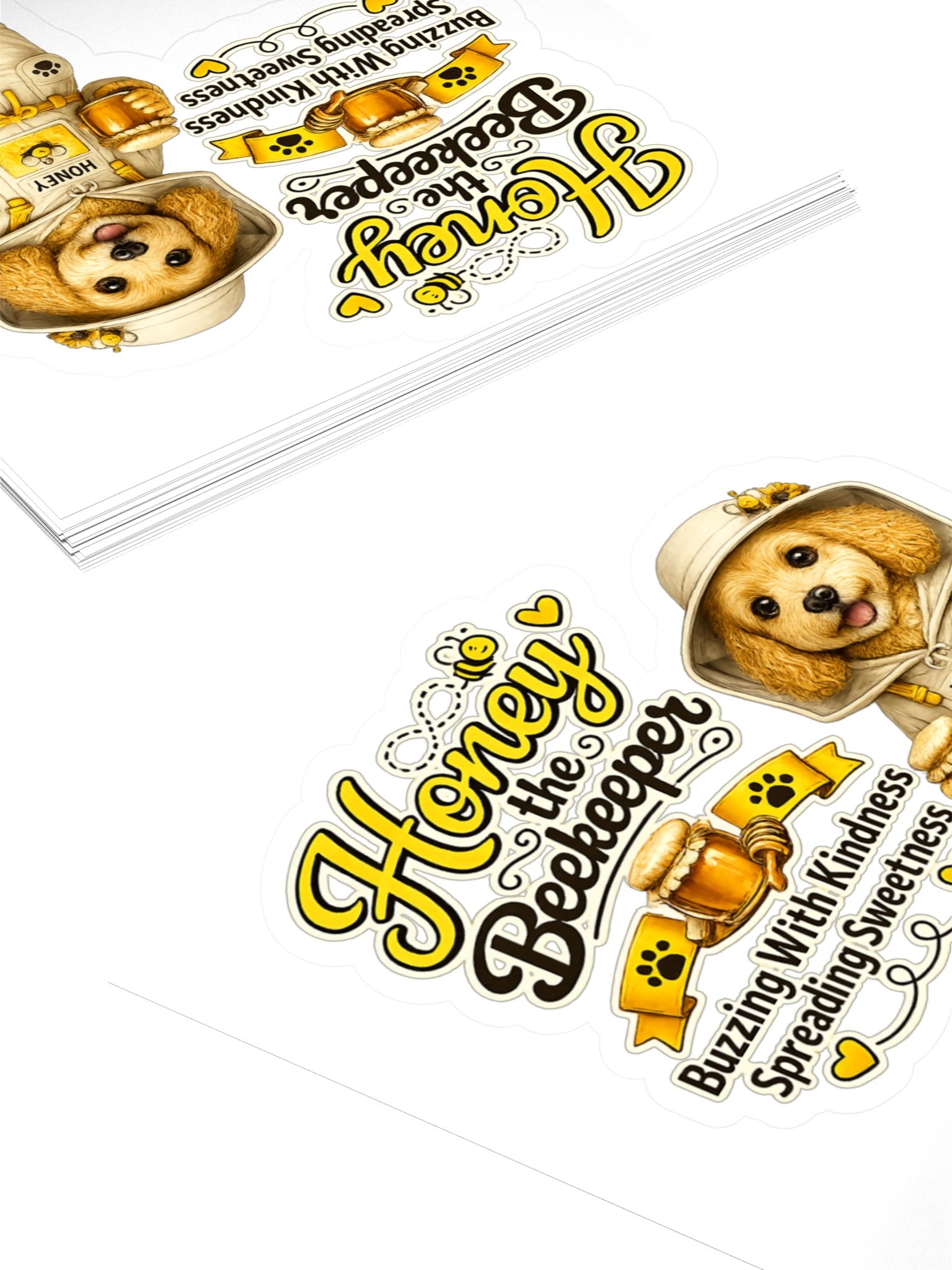 Honey the Beekeeper Dog Kiss Cut Sticker product image (4)