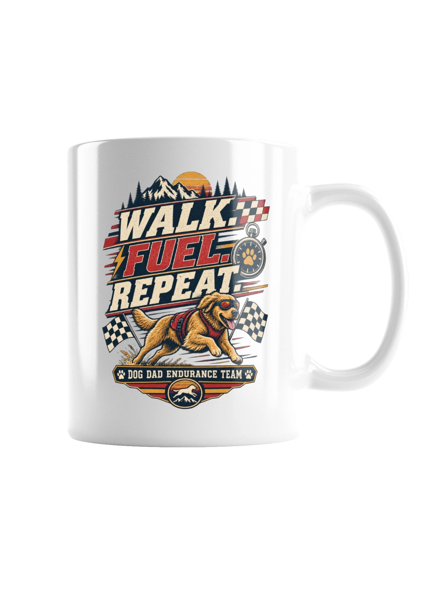 Walk Fuel Repeat Mug | Dog Dad Endurance Team Coffee Mug product image (8)