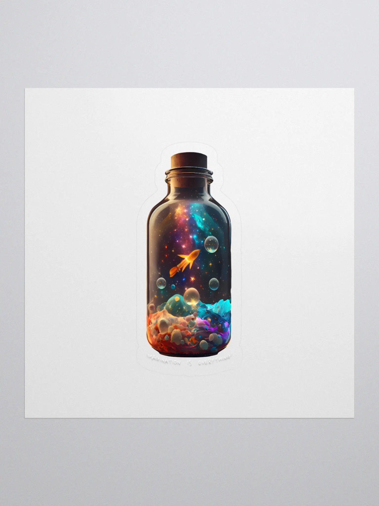 Imaginative Space Adventure Bottle Sticker product image (1)