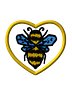 Geometric Bee Embroidered Patch