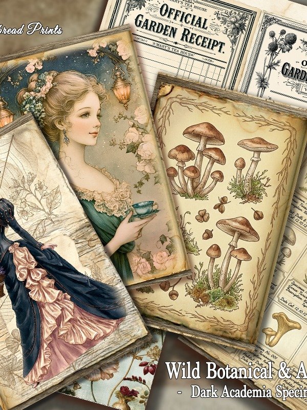 Wild Botanical & Apothecary A Dark Specimen Junk Journal Ephemera Digital+FREEB product image (2)