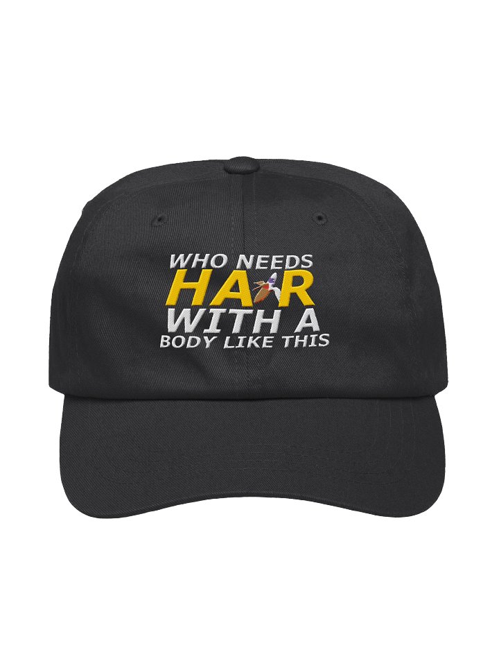 WHO NEEDS HAIR BLACK HAT product image (1)
