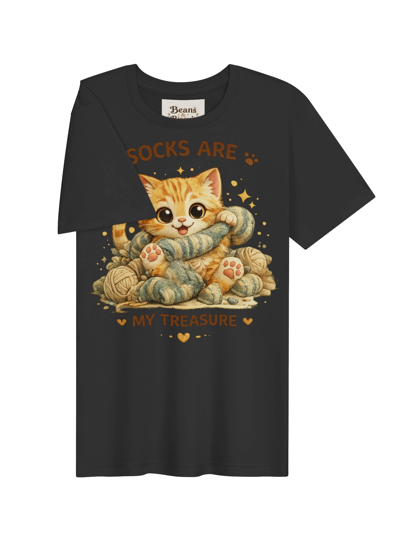 Beans Socks Are My Treasure Kitten Tee product image (14)