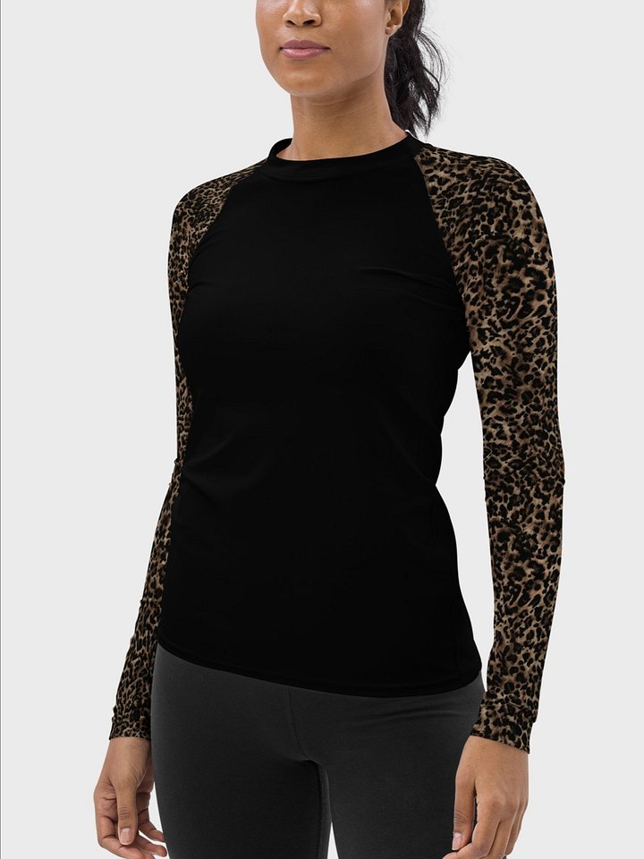 Rash Guard "Chic Dark Brown Leopard" product image (1)