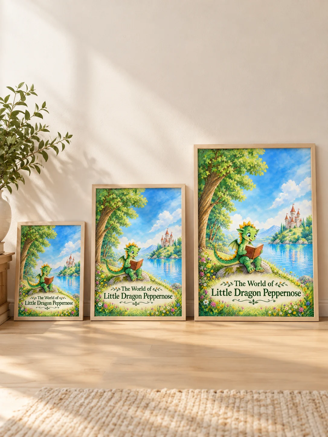 The World of Little Dragon Peppernose — Reading by the Lake Art Print product image (3)