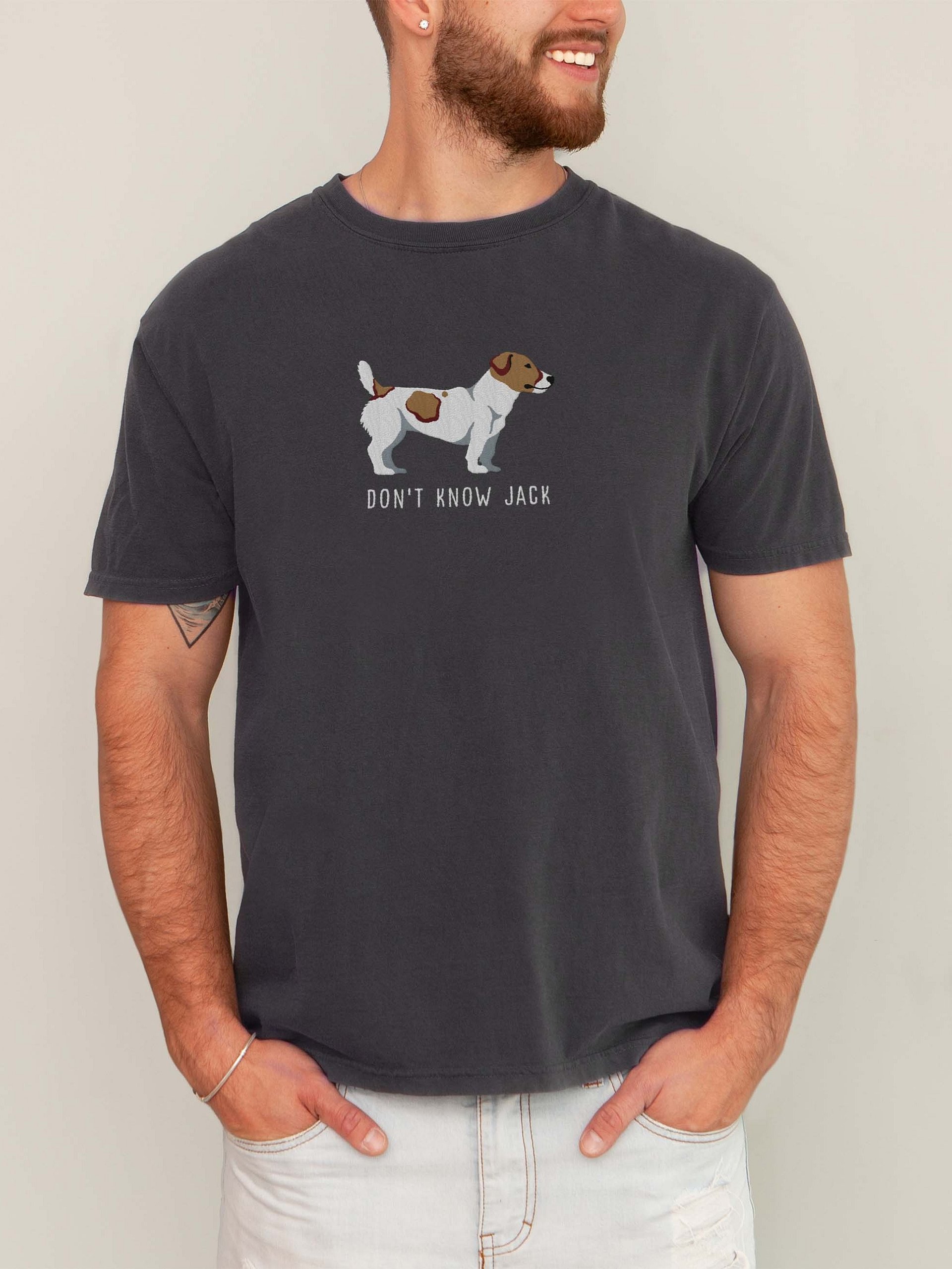 Don't Know Jack T-Shirt(Embroidered) of a Jack Russell Terrier product image (2)